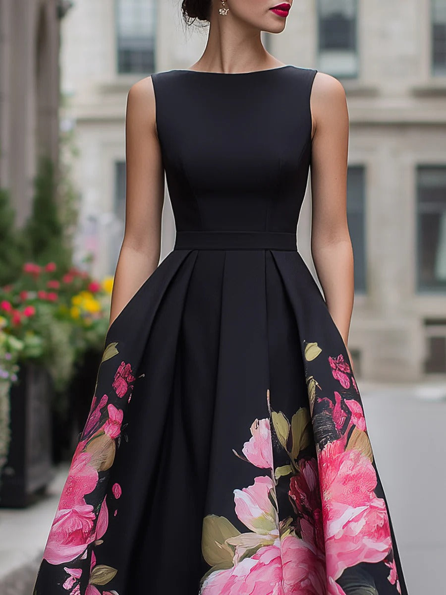 Elegant Floral-Printed Dress