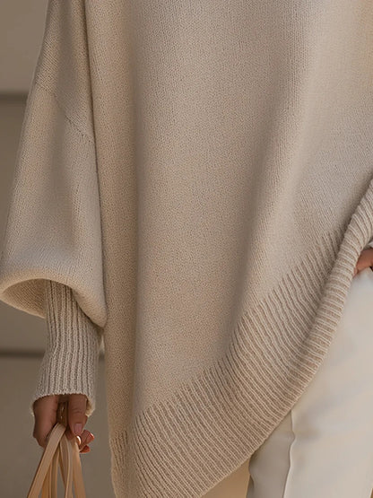 Oversized Knit Poncho Sweater