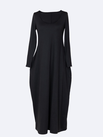 Casual Basic Round Neck Long Sleeve Pocket Sleepwear