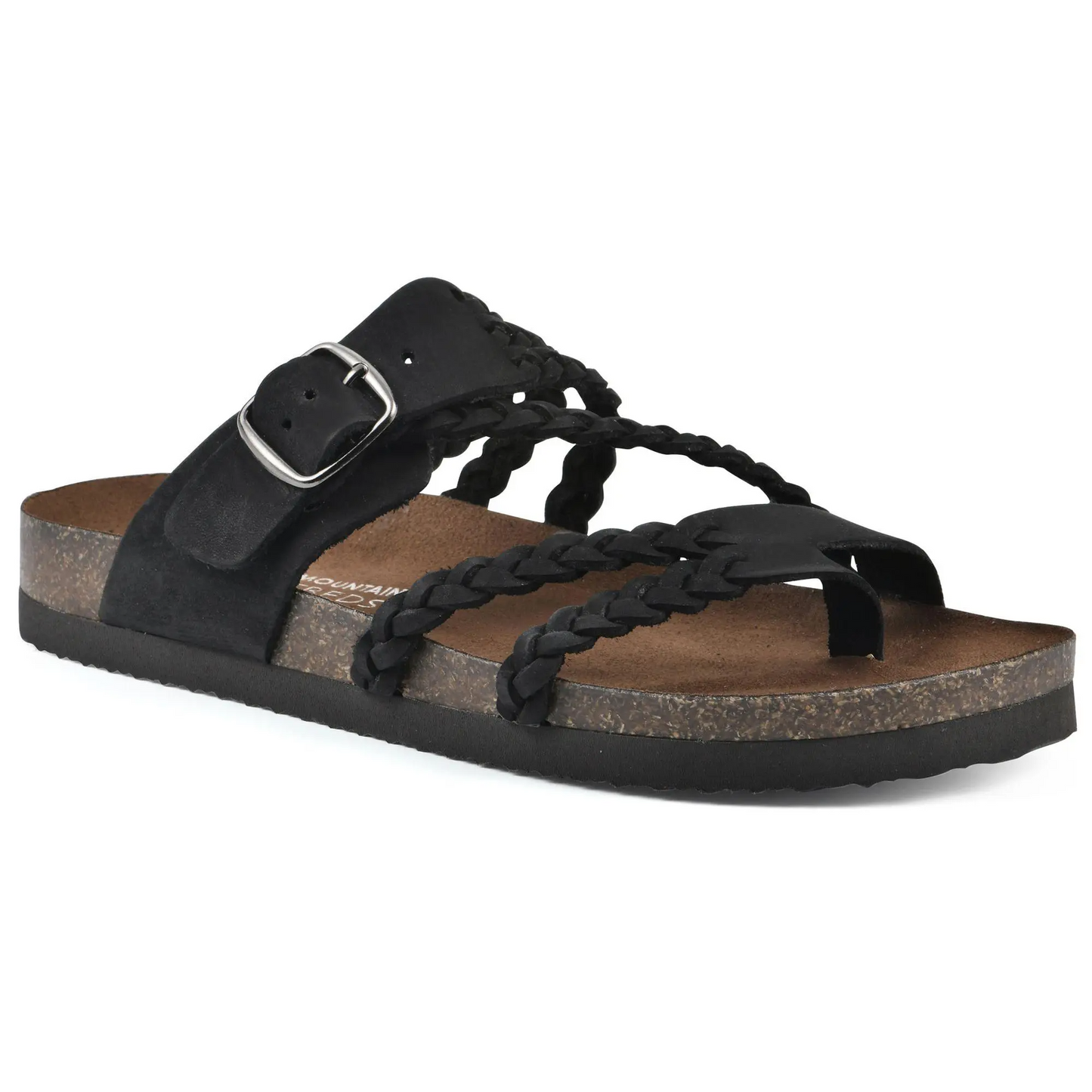 Leather Braided Slide Sandals