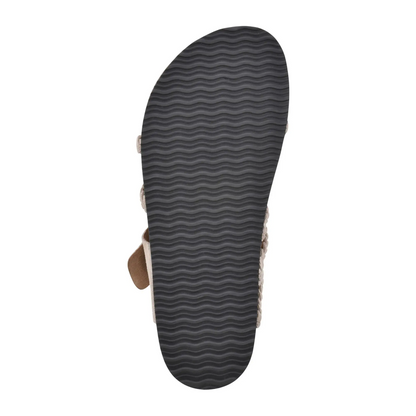 Leather Braided Slide Sandals