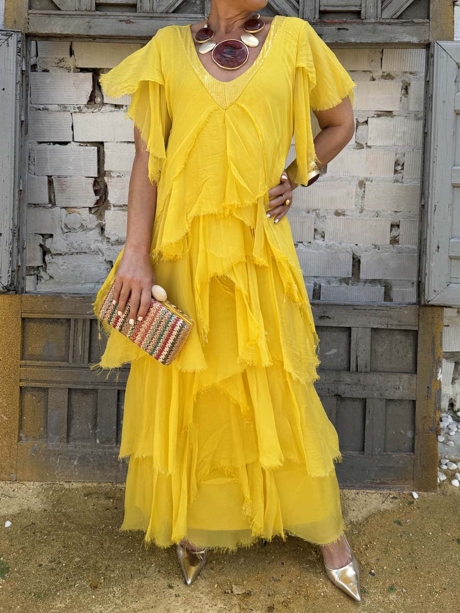 Asymmetric Solid Maxi Dress