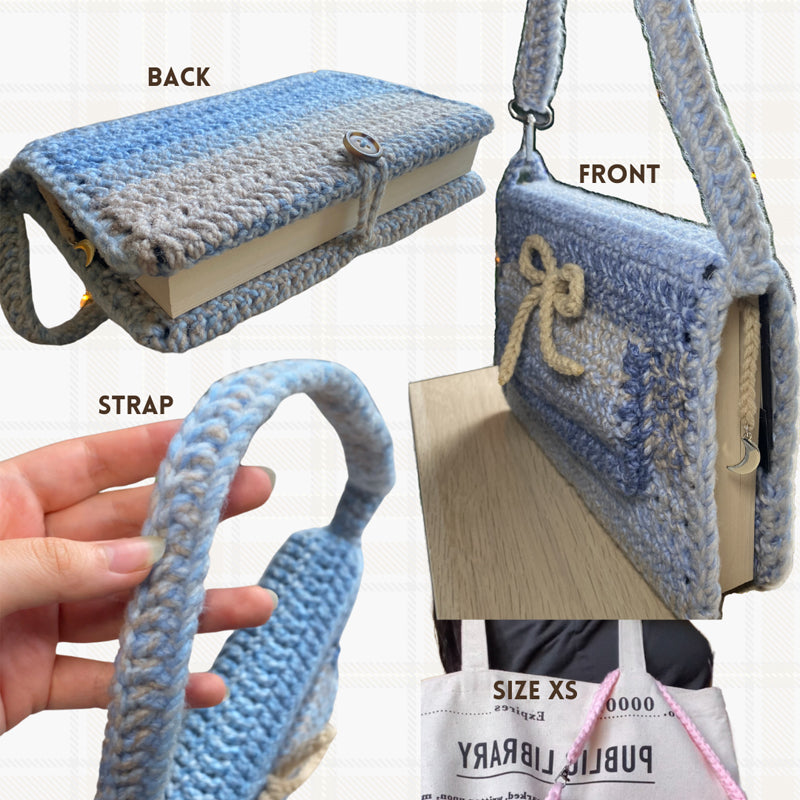 Crochet Book Sleeve Bag Charm
