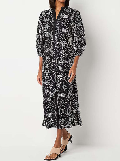 Eyelet Detail Cardigan Dress