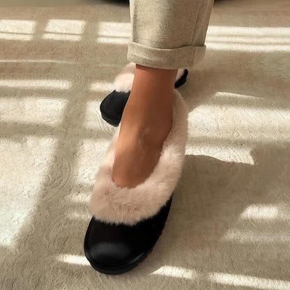Round-toe Flat Warm Low-top Velvet Shoes