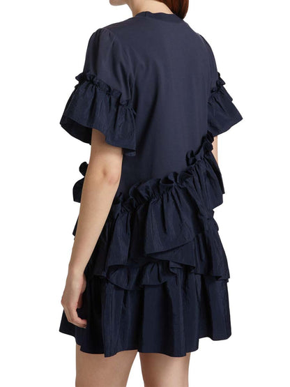 Ruffled Short Sleeve Minidress