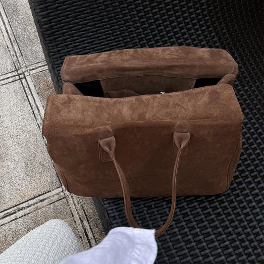 Vintage Suede Large Capacity Shoulder Bag