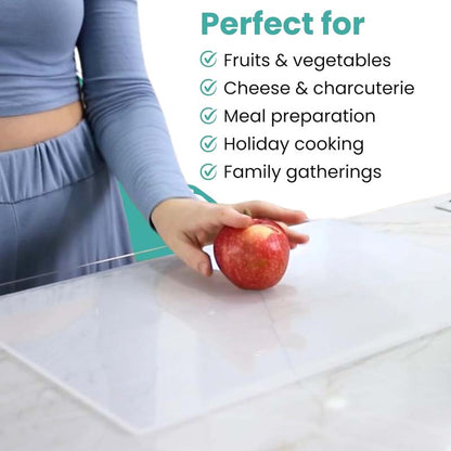 Acrylic Cutting Board With Counter Lip Waste Container Clear Cutting Boards for Kitchen Counter Non Sli