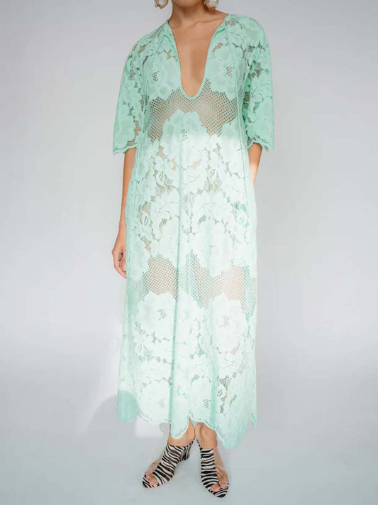 Elegant Lace See-through Dress
