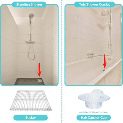 30 Pack Disposable Shower Drain Hair Catcher Mesh Stickers