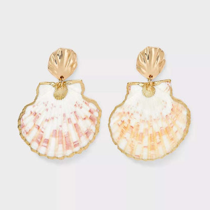 Fashion Beach Shell Starfish Sea Shell Necklace Earrings