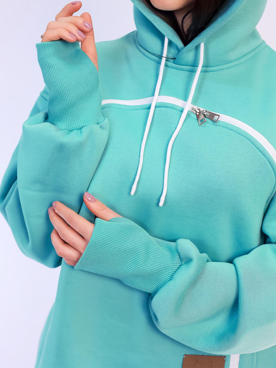 Zip Up Pockets Pet Carrier Hoodie