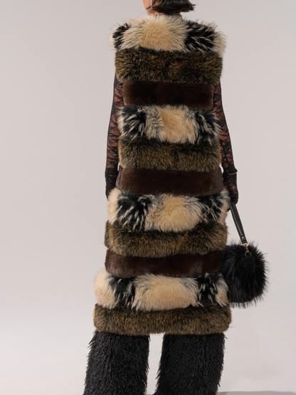 Plush Sleeveless Jacket