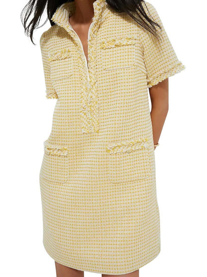 Teed Short-sleeved Straight Dress