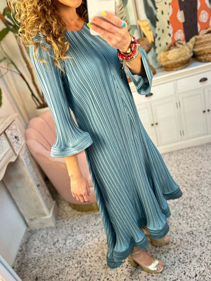 Elegant Pleated Irregular Dress