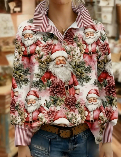 Adorable Ruffle Holiday Blouse