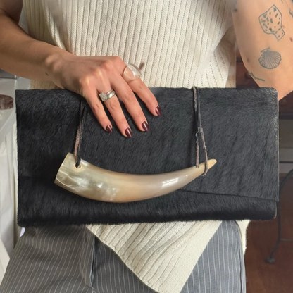 Chic Cowhide Clutch