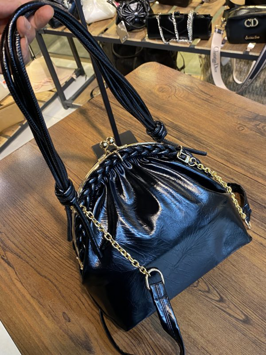 Black Quilted Chain Bag
