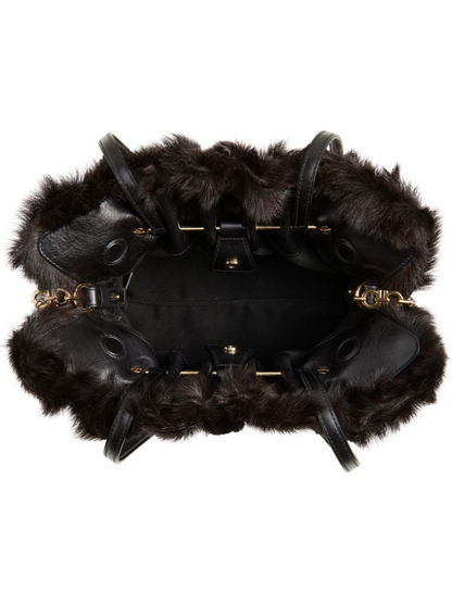 Pleated Faux Leather Shoulder Bag