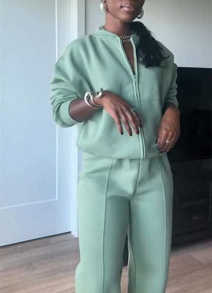Solid Color Casual Suit