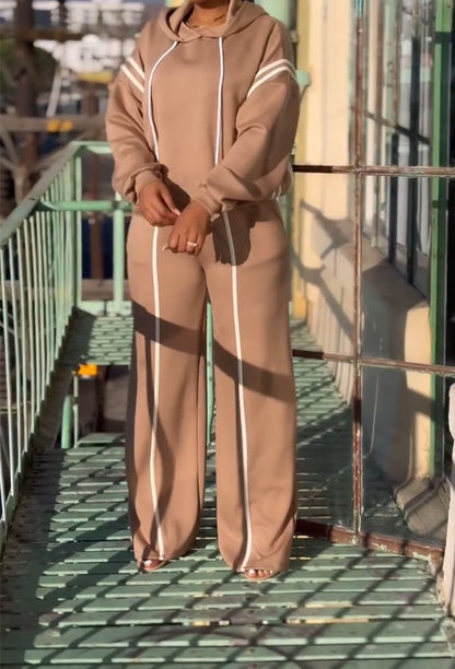 Drawstring Sweatshirt Suit