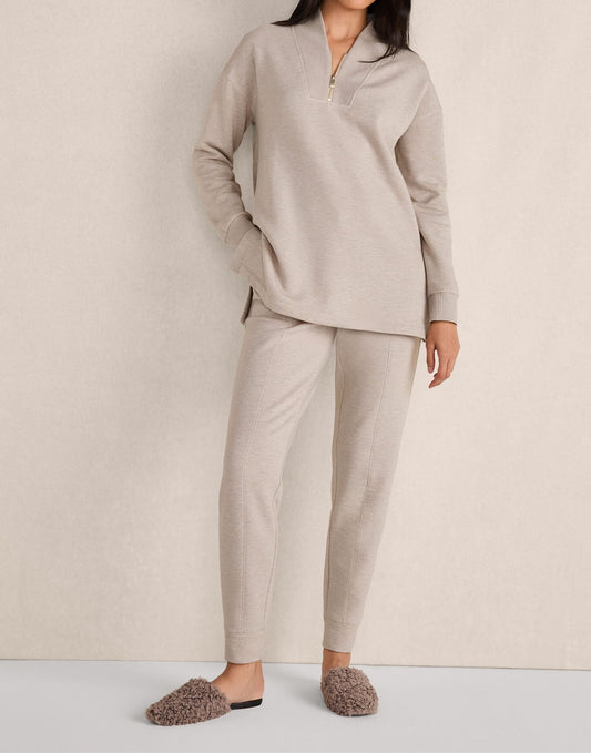 White Zipper Home Suit