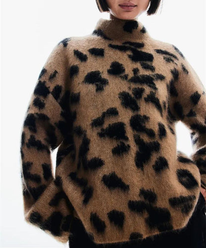 Leopard Print Seahorse Sweater