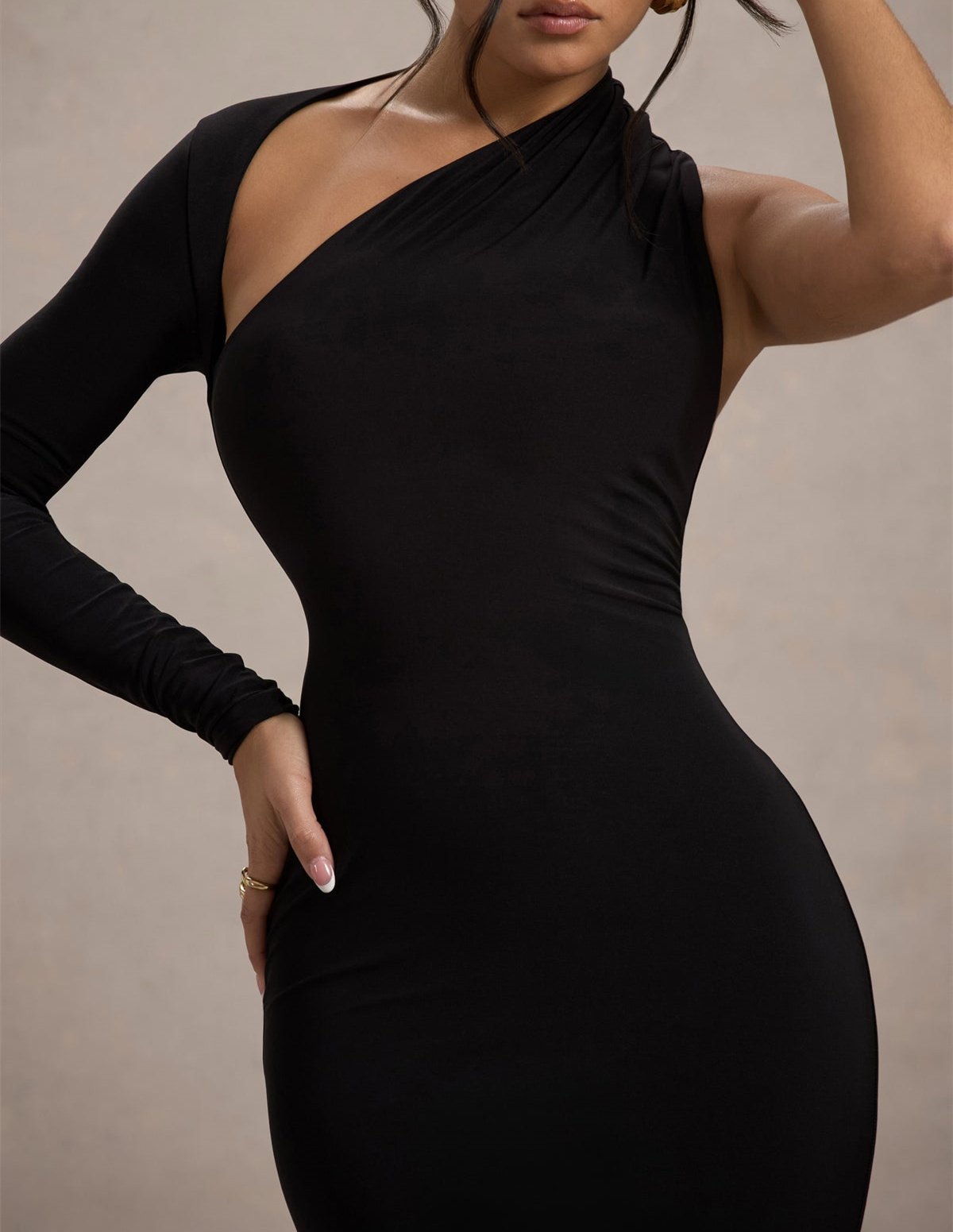 Designer Single Sleeve Gown