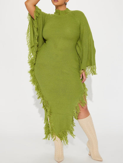 Grass Green Sweater Dress