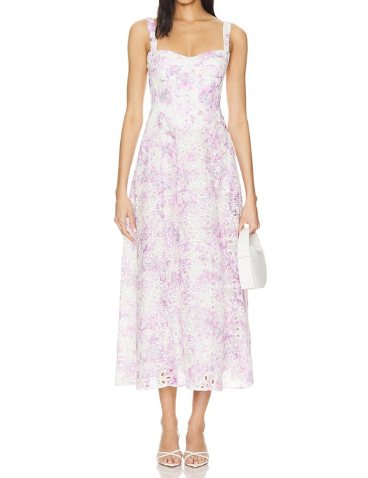 Pink Cutout Halter Maxi Dress