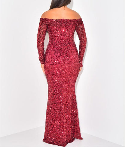 Sequin Party Glitter Maxi Dress