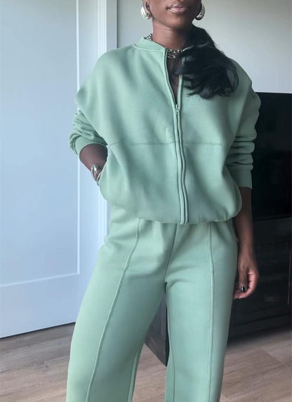 Solid Color Casual Suit