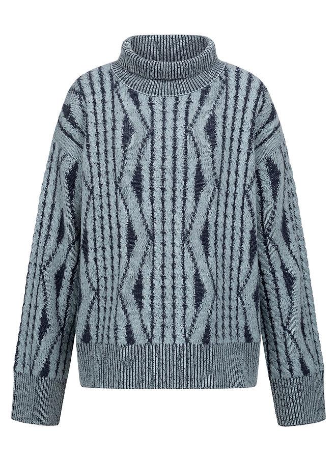 Turtleneck Floral Sweater