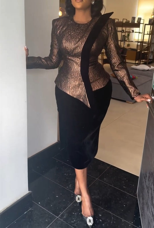 Round Neck Designer Slim Fit Dress