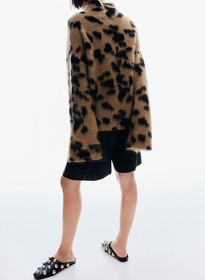 Leopard Print Seahorse Sweater