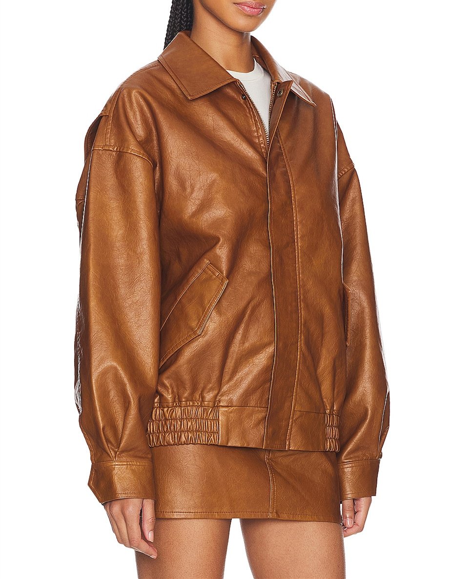 Brown Aviator Leather Jacket