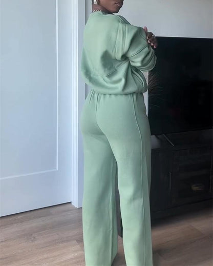 Solid Color Casual Suit