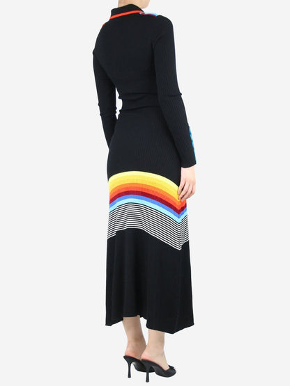 (⏰Big Sale)Striped Ribbed Midi Shirt Dress